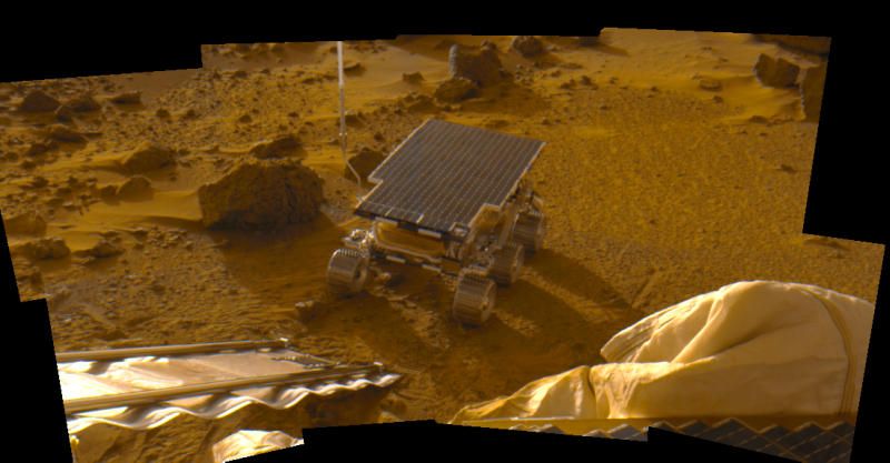 Rover on mars